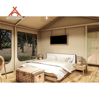 Tente de glamping de luxe Kawagebo Kamp (KK) 34,5' x 23' pour 1-2 personnes, en toile imperméable PVDF, style safari africain