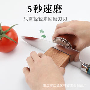 เครื่องลับมีดทรงกระบอกสองด้าน เซรามิก ไดมอนด์ โรลเลอร์ แบบใช้มือ หลายขนาดเม็ดทราย สำหรับครัวตะวันตก - Product Image 4