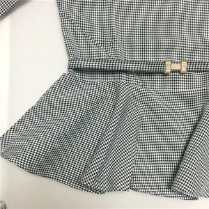 Nuovi pantaloni da donna alla moda primavera autunno abiti da donna con motivo pied de poule con motivo a volant Set da donna 2 pezzi - Product Image 3