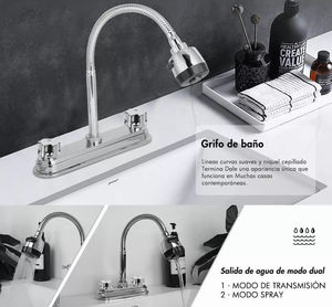 <span class=keywords><strong>Grifo</strong></span> de cocina Flexible de plástico ABS <span class=keywords><strong>Grifo</strong></span> de cocina <span class=keywords><strong>2</strong></span> agujeros Montado Control dual Sudamericano - Product Image 3