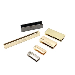 Accessoires de sac <span class=keywords><strong>Clip</strong></span> métallique <span class=keywords><strong>Clip</strong></span> d'extrémité de ceinture en métal plat Boucle d'extrémité de cordon en métal pour accessoires de bouchon de queue de sangle de sac - Product Image 4