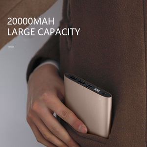 <span class=keywords><strong>SOLOVE</strong></span> Slim Metal Power Bank 20000Mah Mini Powerbankขนาดใหญ่สไตล์ใหม่Usb Micro Universal Power Bank Fastชาร์จ - Product Image 2