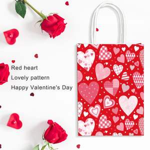 Bolsas de Regalo de Papel para el Día de San Valentín, Envoltura de Papel con Asa, Bolsa de Regalo para el Día de San Valentín, Recuerdos para Fiestas, para Envolver Compras - Product Image 2