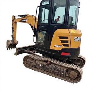 Mini-excavatrice sur chenilles d'occasion de marque chinoise Sany SY35U, moteur PLC, pompe, boîte de vitesses, 3,5 tonnes, faible nombre d'heures de travail, garantie 1 an - Product Image 1