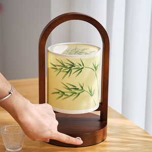 Chinese Style Table Lamp E27 Led <b>Push</b> <b>Button</b> <b>Switch</b> Eye Caring Bedroom Tea Room Decor - Product Image 4