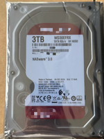 قرص صلب جديد WD30EFRX سعة 3 تيرابايت من سلسلة Red Plus للاستخدام المكتبي والتخزين الشبكي الداخلي، بسرعة دوران 5400 دورة في الدقيقة، واجهة SATA 6 جيجابت/ثانية، ذاكرة تخزين مؤقت 64 ميجابايت، مقاس 3.5 بوصة