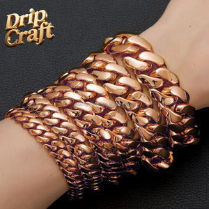 <span class=keywords><strong>Catena</strong></span> <span class=keywords><strong>Cubana</strong></span> Hip Hop 14K-18K in <span class=keywords><strong>Acciaio</strong></span> Inossidabile 904L Placcato Oro, Argento, Oro Rosa, 6mm-22mm, Logo Laser Gratuito - Product Image 4