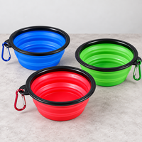 Bol à eau pliable en silicone pour chien, pour la randonnée, les voyages et les activités de plein air