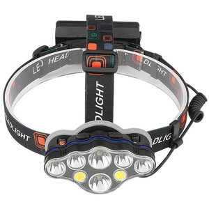 Fábrica al por mayor más <span class=keywords><strong>potente</strong></span> 8 LED <span class=keywords><strong>linterna</strong></span> frontal, impermeable alto lumen USB recargable faro - Product Image 6