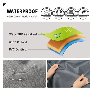 Heavy-duty 600D Oxford Fabric PVC Lining <strong>Grey</strong> Patio <strong>Sofa</strong> <strong>Cover</strong> Anti-UV 2 Seater Outdoor Bench <strong>Cover</strong> Waterproof - Product Image 4