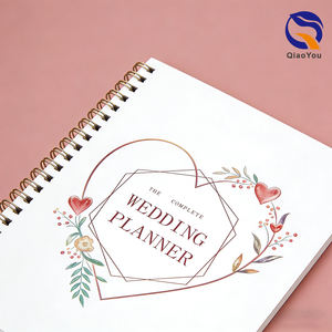 Carnet de planification de mariage et organisateur personnalisé avec <span class=keywords><strong>impression</strong></span> couleur intégrale, reliure spirale et protection des bords métalliques - Product Image 3