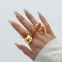 Productos de Joyería Populares 2026: Anillos de Moda de Aleación Baratos en Tendencia, Diseños Mixtos, Venta al por Mayor, Set de Anillos Irregulares con Gemas Acrílicas