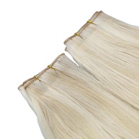 Extensions de cheveux naturels Remy de qualité supérieure, double épaisseur, tissées à la main, invisibles, Genius Weft, 2026 Quality Hair