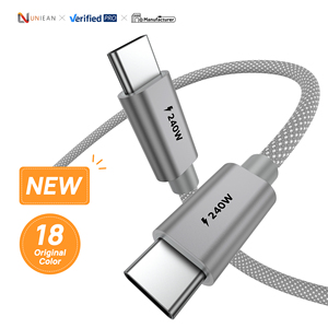 โรงงาน UNIEAN ขายส่งสายชาร์จเร็วแบบถักซิลิโคน 60W Usb C สายดาต้า USB C 3A Type-c สำหรับ iPhone 18 - Product Image 1