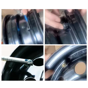Válvula de Neumático de Goma de Tallo Corto con Sistema de Bloqueo a Presión para Reemplazo de Válvulas de Llantas sin Cámara de Automóviles, Motocicletas y Triciclos - Product Image 5