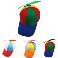 Casquette de baseball non structurée en coton à 6 panneaux pour adulte, avec logo personnalisé, multicolore, motif hélicoptère à hélices