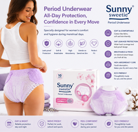 Culottes menstruelles jetables respirantes pour femmes, protection de nuit, marque privée personnalisée