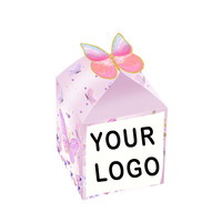 personnaliser la boîte de bonbons papillon jetable avec 350gsm personnalisé pour la société de planification de fête de mariage