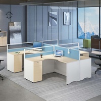 Poste de travail modulaire en PVC ignifuge, style minimaliste moderne, pour bureau, cloison de séparation, combinable librement pour plusieurs personnes