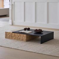 Ensemble de table basse en bois noir moderne design pour salon et maison