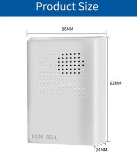 Timbre con cable eléctrico de 12V CC <span class=keywords><strong>Ding</strong></span> <span class=keywords><strong>Dong</strong></span> para sistema de Control de acceso de seguridad inteligente para el hogar Timbre de puerta simple usado para el hogar - Product Image 4