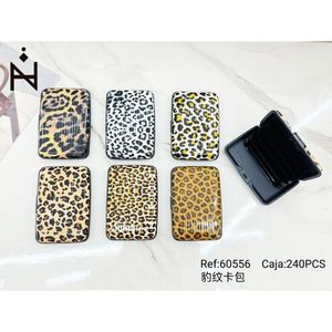 Leopard Pattern <b>Card</b> Holder 7 Inch Synthetic Leather Zipper Closure Compact <b>Wallet</b> For <b>Credit</b> <b>Cards</b> - Product Image 1