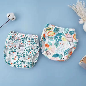 도매 재사용 가능한 아기 천 기저귀 빨 및 방수 기저귀 바지 아기 신생아 천 기저귀 - Product Image 5