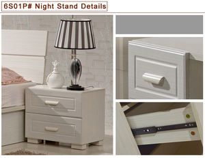 गुआंगज़ौ बेडरूम फर्नीचर सफेद रंग आधुनिक छोटे से एक बेडरूम सेट बेड - Product Image 6