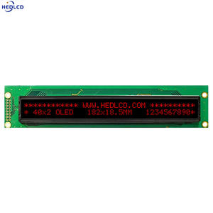 Werksverkauf 6,0 Zoll 182x18,5 MM 40*2 40x2 Zeichen OLED-Anzeige modul mit WS0010 Parallel anschluss Gelb Grün Weiß Rot Schrift - Product Image 3