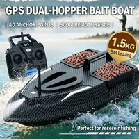 Bateau d'appâtage GPS V900 500m, équipement de pêche à la carpe, 40 points de repère, distributeur automatique d'appât pour poissons, sondeur de poissons, bateau pour pêcheurs