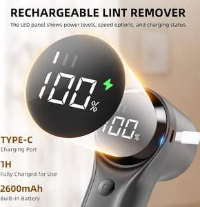 2025 यूएसबी रिचार्जेबल इलेक्ट्रिक फैब्रिक शेवर पोर्टेबल डिजिटल डिस्प्ले लिंट रिमूवर स्टेनलेस स्टील - Product Image 3