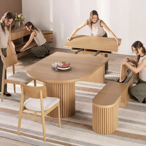 <span class=keywords><strong>Table</strong></span> <span class=keywords><strong>à</strong></span> <span class=keywords><strong>manger</strong></span> <span class=keywords><strong>extensible</strong></span> en bois massif, design moderne et luxueux, simple, rétractable et pliable, fonctionnalités de négociation accessibles, exportations, 2026 - Product Image 2