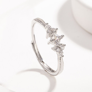 Anéis de Casal Banhados a Ouro Joias de Casal com Diamante para Mulheres e Homens Anéis Ajustáveis com Zircônia Brilhante - Product Image 5