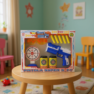 ชุดปืนของเล่นแบบนุ่มพิเศษ พร้อมเป้าและลูกดอก ขนาด 28x35 ซม. สำหรับเด็กเล่นเกมยิงปืน - Product Image 2