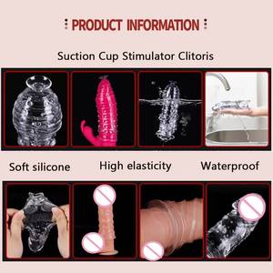 Manchon d'extension de pénis en forme de préservatifs, jouets sexuels réutilisables pour hommes retardant l'éjaculation, produits intimes, 1type - Product Image 2