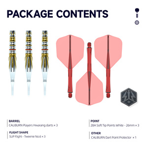 Dardos Profesionales Caliburn Korean Player Kwanghee Cho <span class=keywords><strong>Hwarang</strong></span> Series 17.5g/19.5g/22g 90% Acero de Tungsteno/Punta Blanda, Corea - Product Image 5