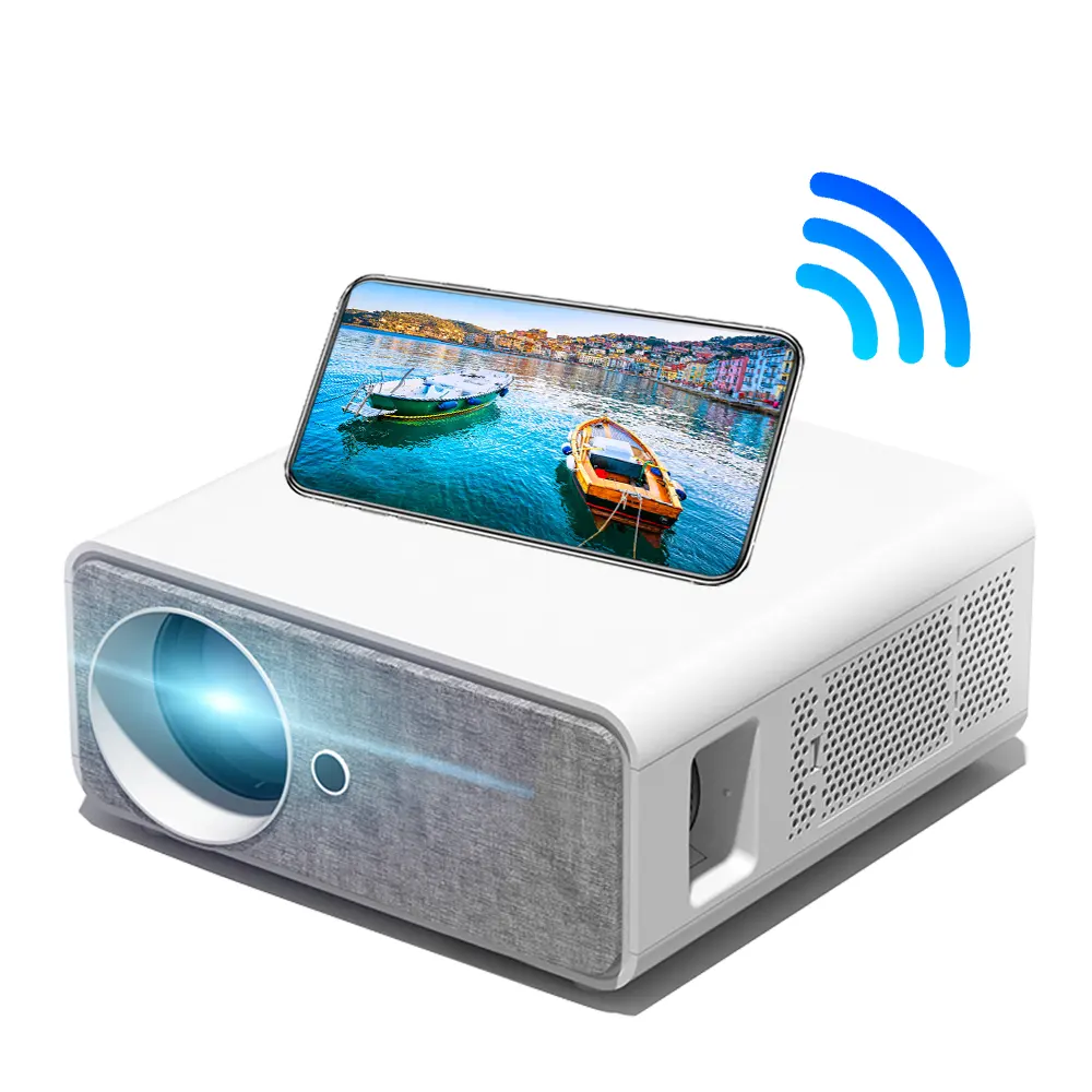 Sıcak satış Salang P87 yerli 1080P Full HD taşınabilir projektör 7000 lümen WIFI kablosuz BT USB ev sinema Video projektör