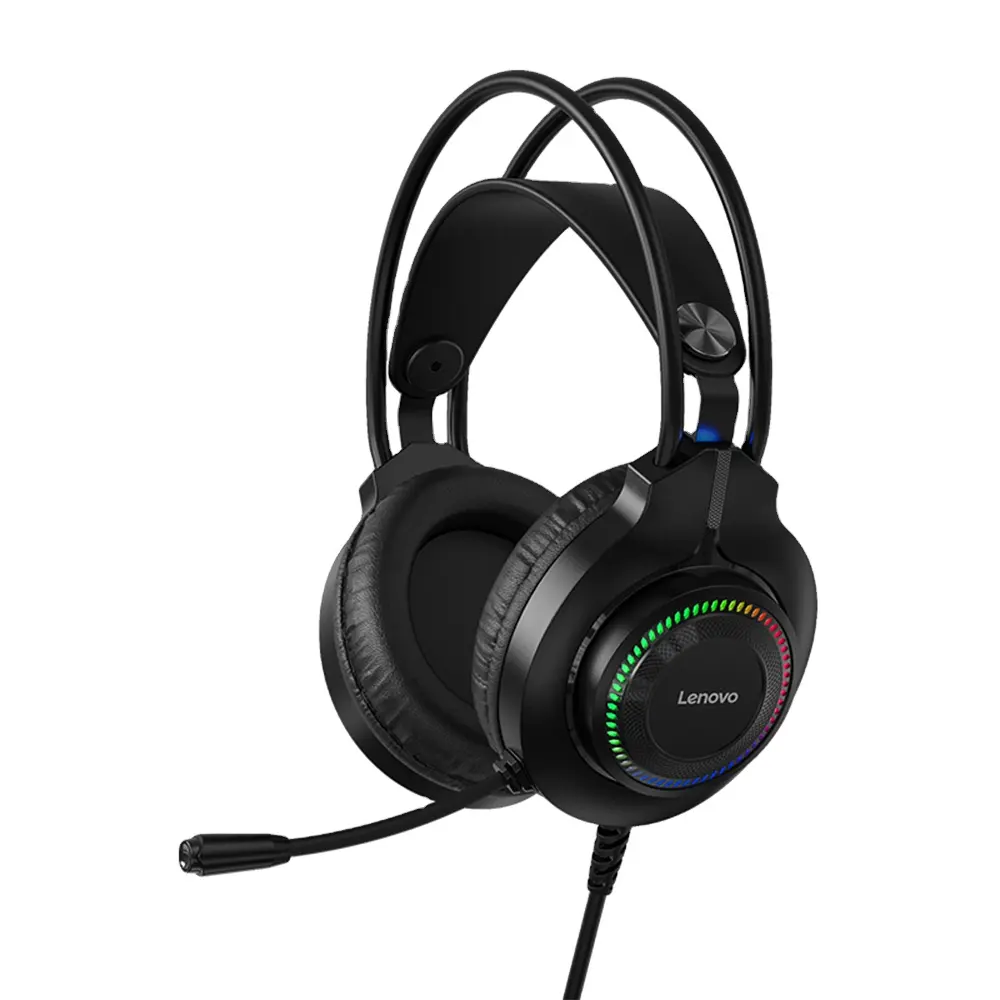 Lenovo G20-B Colorful Light Gaming Headset usb Audio PC Laptop Computer Headband Headsets Stereo Surround with Microphone