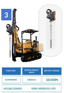 Mesin sekrup tanah tenaga surya efisiensi tinggi pompa roda gigi mesin Diesel dan Motor untuk dijual pengemudi tumpukan tenaga surya Crawler - Product Image 6