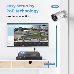 20PC 8Mp 야외 IP 캠 H.265 내장 마이크 AI 사람들 감지 야간 투시경 32 채널 포 4k cctv 보안 시스템 20 카메라 - Product Image 3