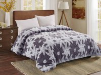 Ensemble de housse de couette en fausse fourrure de lapin Jacquard Queen Size literie en peluche moelleuse confortable avec drap de lit plat pour un usage domestique