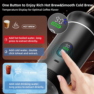 Cafetera Espresso Portátil Eléctrica OEM, Totalmente Automática, Calentamiento Rápido, Compatible con Cápsulas Pequeñas/Grandes y Café en Polvo - Product Image 4