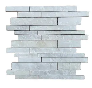 Beyaz mermer doğal taş mozaik DUVAR KAROLARI duvar kaplama panelleri banyo karoları işlenmiş taş dış cephe kaplama