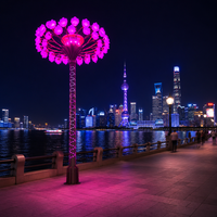 Dekorative Fernbedienbare RGB LED-Baumbeleuchtung Blumenförmiger Laternenpfahl Außenbeleuchtung für Garten, Platz, Park, Straße und Quadrat