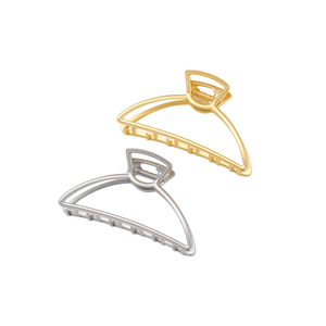 Pince à cheveux de type D 7,5 cm, pince à griffes en métal tendance pour femmes, accessoires pour cheveux - Product Image 2