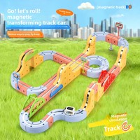 Train électrique anti-gravité pour enfants, ensemble de blocs de construction modulaires avec voies magnétiques, jouet éducatif TEM, cadeau