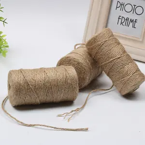 Cord Hanf 4mm Dick Diy Handmade Stricken Vintage Twine natürliche Farbe Leinen rustikale Schnur Handwerk Jute Seil