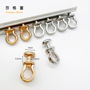 Ganchos de metal para riel de cortina Finger Rich, rodillos vintage de 9 mm x 3.5 mm, accesorios para colgar en riel cuadrado - Product Image 1