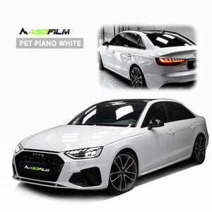 PET Piano <strong>White</strong> Air Release Shiny Glossy Vehicle Wrapping Covering 1.52x30m/Roll <strong>Gloss</strong> <strong>White</strong> <strong>Vinyl</strong> Car <strong>Wrap</strong> Film - Product Image 1