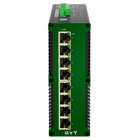 Switch Ethernet Industrial Gigabit de 8 Puertos, L2 Inteligente, No Administrado, Montaje en Riel DIN, RJ45, IP40, Amplio Rango de Temperatura, DC 12-52V